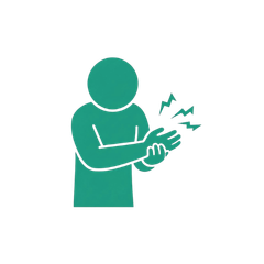 手のしびれのピクトグラムアイコン