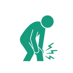 膝の痛みのピクトグラムアイコン