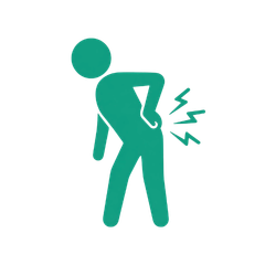 腰痛・坐骨神経痛のピクトグラムアイコン