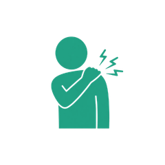 肩の痛みのピクトグラムアイコン